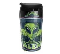Taza de café con diseño de Aliens and Ship con tapa de 250 a 350 ml