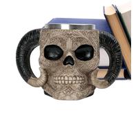 Taza de café con diseño de calavera Tankard, taza de café esqueleto de