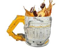 Taza de café con diseño de excavadora, contenedor de bebidas 3D, tazas de agua con temática de construcción, para estudiantes, profesores, arquitectos, coleccionistas, lugar de trabajo, oficina