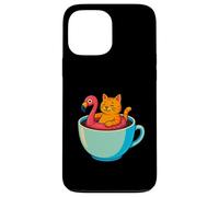 Taza de café con diseño de flamenco, diseño de gato Carcasa para iPhone 13 Pro Max