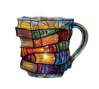 Taza de café con diseño de libro, tazas de cerámica con asa, tazas de capuchino, taza creativa para descanso matutino, cafetería, estudio, biblioteca, colección de libros, cocina, coleccionable