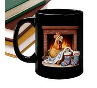 Taza De Café Con Diseño De Pollo,Taza Con Estampado De Pollito De Dibujos Animados - De Cerámica Navideña - Para Mujeres Juventud Niños Amigos Madre Señora Fiesta De Las Vacaciones Bar De Granja