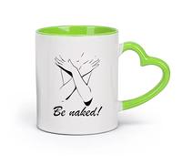 Taza de café con estilo Mujer Chica Hermosa sex appeal Arte corporal Chica （11oz/320ml） Regalo divertido para amantes del café, mejores amigos del trabajo, compañeros de trabajo y amigos Verde
