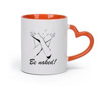 Taza de café con estilo Mujer Chica Hermosa sex appeal Arte corporal Chica （11oz/320ml） Regalo divertido para amantes del café, mejores amigos del trabajo, compañeros de trabajo y amigos Naranja