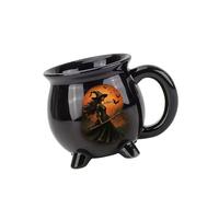 Taza de café con forma de caldero de bruja con temática de Halloween, taza contenedora de bebidas de resina, regalo creativo para té, amantes de la leche caliente, tazas de brujas para bebidas