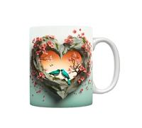 Taza De Café Con Forma De Corazón 3D - Construcción De De 400 Ml, Motivo Temático De San Valentín, Taza Decorativa Para Bebidas Calientes, Diseño Apto Para Café Con Leche Y Cacao | Para Compartir