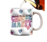 Taza De Café Con Forma De Corazón 3D - Construcción De De 400 Ml, Motivo Temático De San Valentín, Taza Decorativa Para Bebidas Calientes, Diseño Apto Para Café Con Leche Y Cacao | Para Compartir