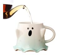 Taza de café con forma de fantasma - 460 Ml Espectral de cerámica, Diseño Creativo, Taza Para Té, Agua, Regalos de Halloween, Accesorios Festivos Para Niños, Familia, Parejas, Uso de la cita