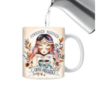 Taza de café con frase, tazas de palabras, tazas de cerámica temáticas de café de 350 ml, taza de leche de desayuno para café, té, chocolate caliente, taza de té para el trabajo, cocina en casa