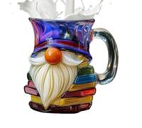 Taza De Café Con Libro De Gnomos - Taza De Resina Con Diseño De Libro Y Enano 3D Pintada A Mano De 17 * 14 * 14 Cm | TazaColeccionable Única Para Café, Té, Chocolate Caliente | Para Cumpl