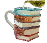 Taza De Café Con Libro - Taza De Bebida Ďe Cerámica Novedosa Con Tema Đe Lectura Literaria Para Té, Leche, Y Elaboración D́e Cerveza | Ţaza D̄e Los Amantes Del Libro ? Regalo Del Ratón Dé Bibliot