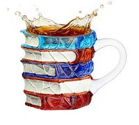 Taza De Café Con Libro - Taza De Libro Pintada, Tazas De Café Para Amantes De Los Libros, Vasos De Vidrieras 3D Con Mango Aislado Para Mujeres, Hombres, Hogar, Cocina, Oficina, Bar, Cumpleaños, Navida