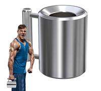 Taza de café con mancuernas de acero inoxidable, taza pesada, taza de agua deportiva para fitness, antideslizante, ergonómica, portátil, botella de metal pesada para cerveza, fitness, agua, boxeo