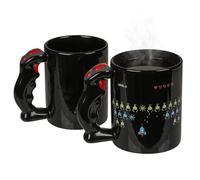Taza de café con mango controlador, taza de café de cerámica, capacidad 300 ml para bebidas calientes y frías con efecto térmico (Power Up)
