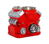 Taza De Café Con Motor V8 - Acero Inoxidable, Taza De Motor 3D, Diseño De Automóvil Mecánico Impreso | Taaza De Café Retro Realista, Para Adultos, Hombres, Marido, Padre, Entusiasta Del Coche, Té, Lec