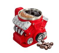 Taza de café con motor V8, taza de café con asa, diseño retro 3D de acero inoxidable mecánico, accesorios para beber para entusiastas de los coches y fanáticos de las carreras