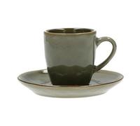 Taza De Café Con Plato Concierto Gris Tortora