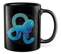 Taza de café con signo del zodiaco Leo León con signo del zodiaco regalo astrología idea regalo constelación cumpleaños taza de té nacimiento horóscopo constelación (negro)
