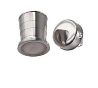 Taza de café con tapa, acero inoxidable, 250 ml, ideal para el hogar y almacenamiento, plegable y café hecha de acero inoxidable o relajarse en casa (tamaño grande de 250 ml)