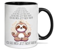 Taza de café con texto en alemán "ICH REG MICH JETZT NICHT AUF!!!" - Divertida taza de cerámica, regalo irónico para compañeros de oficina, 330 ml
