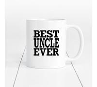 Taza de café con texto en inglés "Best Uncle Ever", taza de café divertida de 325 ml, taza de cerámica novedosa, E10