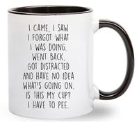 Taza de café con texto en inglés "I Came I Saw I Forgot What I Was Doing", regalos sarcásticos para personas mayores, ancianos, mamá, papá, abuela, abuelo, regalos para el día de la madre, día del