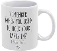 Taza de café con texto en inglés "Remember When You Used to Hold Your Fars in Husband", novedosa taza de café de cerámica con impresión de doble cara para mamá, papá, amigo, esposa, esposo, regalo de