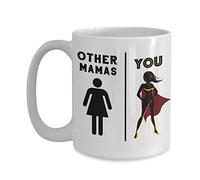 Taza de café con texto en inglés "Super Mama Women Super Hero My Mom is a Superheroe", taza de té para mamá del mundo, desde hijo, hija, niños hasta madre, divertido regalo de cumpleaños