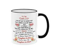 Taza de café con texto en inglés «To My Daughter-In-law», con texto en inglés "I Did Not Get To Choose You That Honor Was My Son's", taza de café de 325 ml, blanco y negro