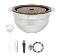 Taza de café de 40/80/150/230 ml para máquina de café, filtro recargable, accesorios de filtro vacío de repuesto para máquinas de espresso