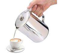 Taza de Café de Acero Inoxidable con Tapa, Jarra del Leche de Arte Leche Espuma de Café Latte para Leche, Agua, Restaurante, Hogar, etc(1500ml)
