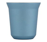 Taza de café de acero inoxidable de 160 ml, taza de cápsula con aislamiento de doble pared, taza azul para cafetería casera, aproximadamente 74x78 mm / 2.9x3.1in(02)