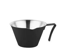 Taza de café de acero inoxidable, taza de extracción de Espresso con boquilla guía, práctica taza de onzas, accesorios de cocina y cafetería, 3 uds.(Black-100ml)