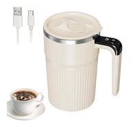 Taza de café de agitación automática - Taza recargable de 400 ml con pantalla de temperatura - Taza de café de agitación eléctrica | para casa, viajes, vacaciones, oficina, escuela, apartamento,