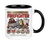 Taza de café de bombero, taza de café de cerámica, gran regalo para bomberos, papá, marido, abuelo, papá