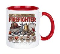 Taza de café de bombero, taza de café de cerámica, gran regalo para bomberos, papá, marido, abuelo, papá