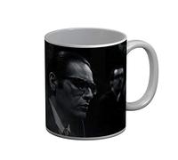 Taza de café de cerámica 325 ml Bill Evans piano de jazz blanco y negro
