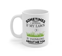 Taza De Café De Cerámica A Veces Me Pregunto Si Mi Césped También Está Pensando En Mí Elegancia Taza Te Diseño Taza De Porcelana Para Amiga Decorar Familiare