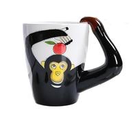 Taza de café de cerámica con animales 3D, tazas divertidas regalos para mujeres taza de café taza 3D personalizada taza capuchino mejor amigo