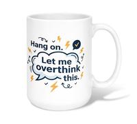 Taza de café de cerámica con burbujas de discurso, moderna y divertida marca de rayo, sin marca de rayo, taza de té con asa, ideal para amistad, familia, colegas, personal, novios, profesores, 15