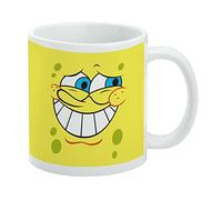 Taza de café de cerámica con cara culpable de Bob Esponja, tazas de regalo novedosas para café, té y bebidas calientes, 11 onzas, color blanco