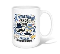Taza de café de cerámica con cita de concienciación sobre la salud mental | Concientización sobre la salud mental, taza de café, tema de amistad de apoyo, estilo masculino, solo lavar a mano