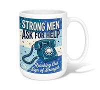 Taza de café de cerámica con cita motivacional de salud mental | Concientización sobre la salud mental, taza de café, cita motivacional, decoración de oficina vintage, apoyo emocional
