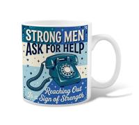 Taza de café de cerámica con cita motivacional de salud mental | Concientización sobre la salud mental, taza de café, cita motivacional, decoración de oficina vintage, apoyo emocional