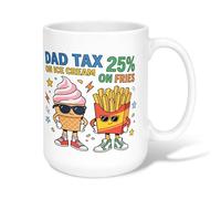 Taza de café de cerámica con diseño de helado, gafas de sol de dibujos animados juguetones con asa, ideal para amistad, familia, colegas, personal, novios, profesores, 15 onzas