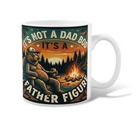 Taza de café de cerámica con diseño de oso, diseño vintage de árboles de fogata otoñal, naranja otoñal, taza de té con asa, ideal para amigos, familiares, compañeros de trabajo, amantes de la tercera