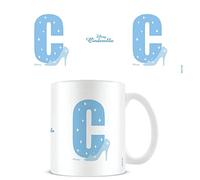 Taza de café de cerámica con diseño del alfabeto Disney (C para Disney Princess Cenicienta) de 11 onzas en caja de regalo de Disney, producto oficial