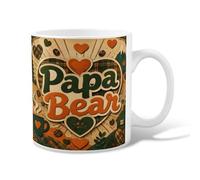 Taza de café de cerámica con forma de corazón, taza de café rústica con estampado de patas, color verde otoñal, con asa, ideal para amigos, familiares, compañeros de trabajo, profesores, parejas