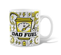 Taza de café de cerámica con indicador de combustible, diseño moderno de rayo con batería, sin amarillo, tazas de trabajo con asa, ideal para amistad, familia, colegas, personal, novios, profesores