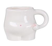 Taza de café de cerámica con vientre gordo, divertida taza de café hecha a